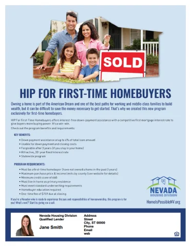 Hip for first-time homebuyers cover english